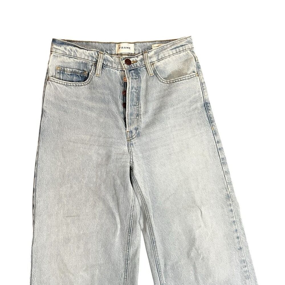 FRAME Le Low Baggy Wide Leg Jeans Light Wash Size 26 - Picture 4 of 7